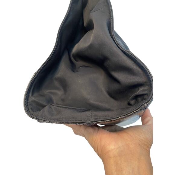 Tory Burch Ella Tote Lg Nylon/leather Dbl Handles Black - Picture 9 of 14